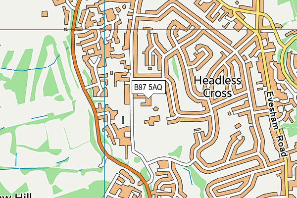 Walkwood Church of England Middle School map (B97 5AQ) - OS VectorMap District (Ordnance Survey)