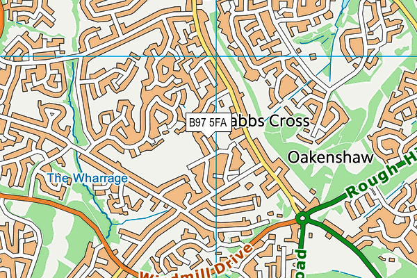 B97 5FA map - OS VectorMap District (Ordnance Survey)