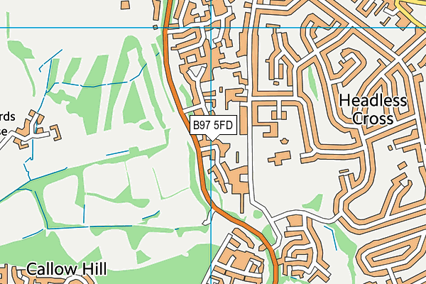 B97 5FD map - OS VectorMap District (Ordnance Survey)