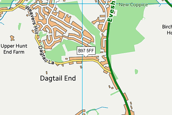 B97 5FF map - OS VectorMap District (Ordnance Survey)