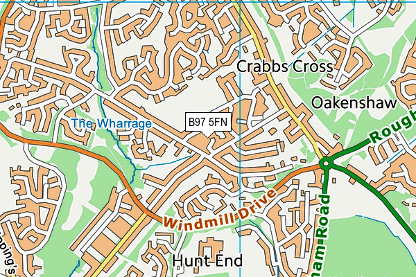 B97 5FN map - OS VectorMap District (Ordnance Survey)