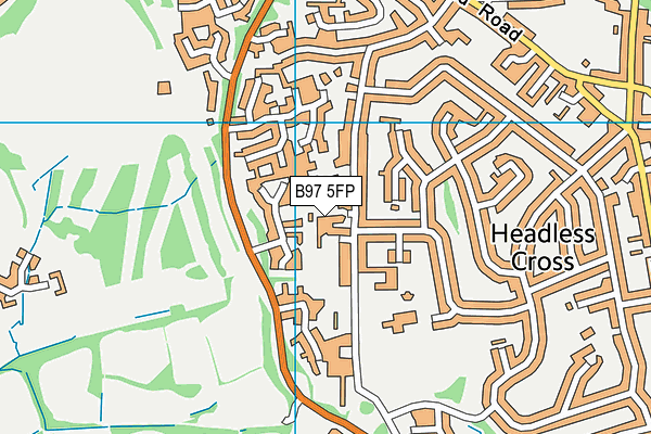 B97 5FP map - OS VectorMap District (Ordnance Survey)