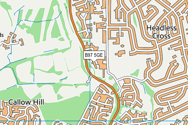 B97 5GE map - OS VectorMap District (Ordnance Survey)