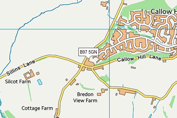 B97 5GN map - OS VectorMap District (Ordnance Survey)