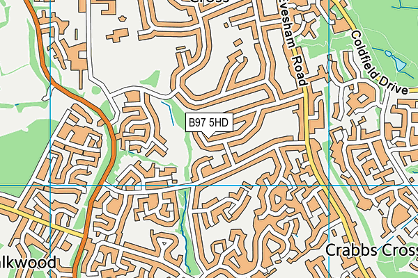 B97 5HD map - OS VectorMap District (Ordnance Survey)