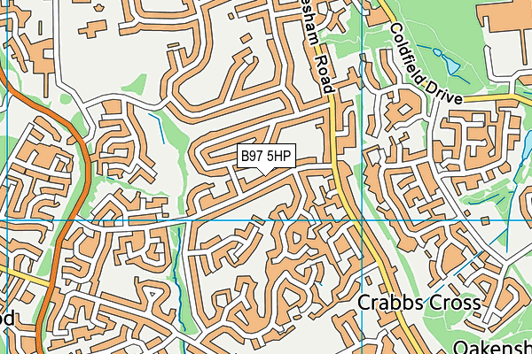B97 5HP map - OS VectorMap District (Ordnance Survey)