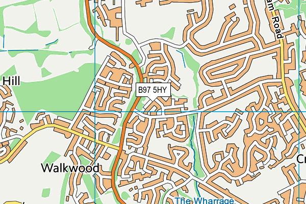 B97 5HY map - OS VectorMap District (Ordnance Survey)