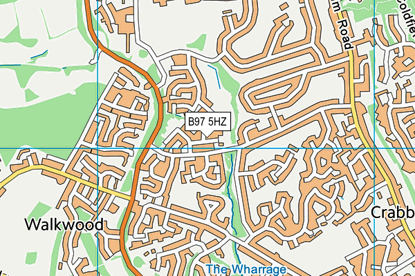 B97 5HZ map - OS VectorMap District (Ordnance Survey)