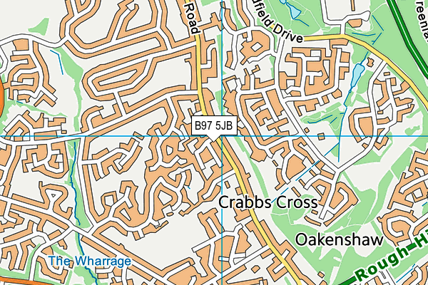 B97 5JB map - OS VectorMap District (Ordnance Survey)