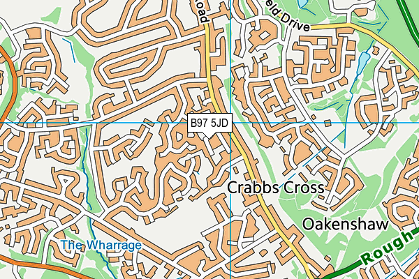 B97 5JD map - OS VectorMap District (Ordnance Survey)