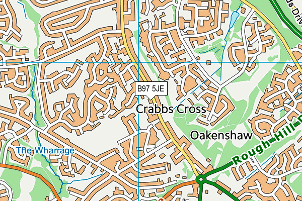 B97 5JE map - OS VectorMap District (Ordnance Survey)