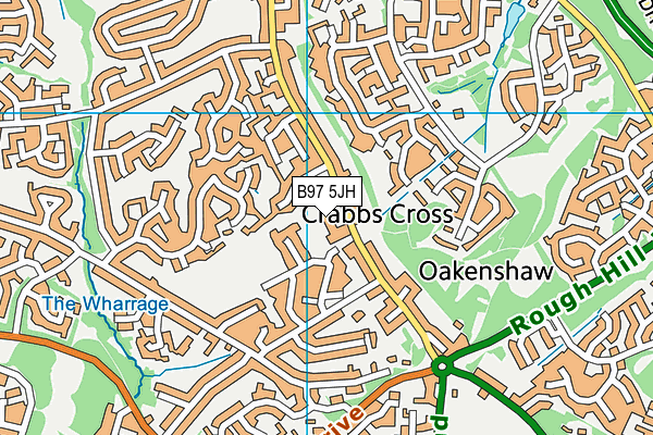 Crabbs Cross Academy map (B97 5JH) - OS VectorMap District (Ordnance Survey)