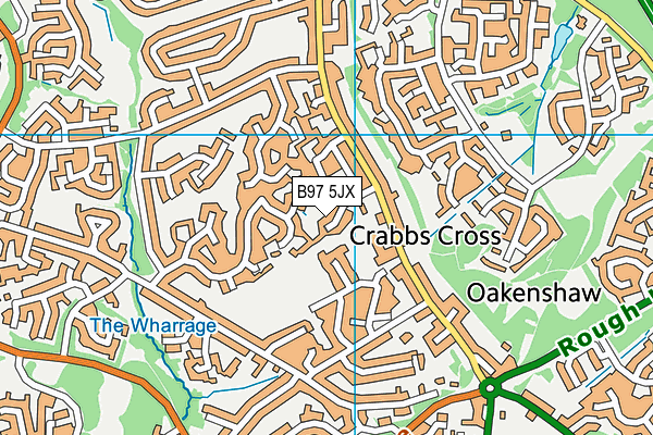 B97 5JX map - OS VectorMap District (Ordnance Survey)