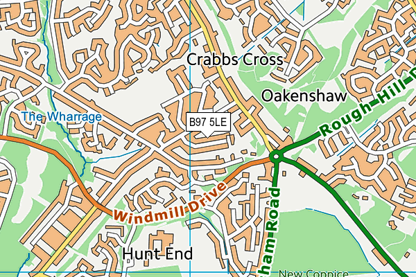 B97 5LE map - OS VectorMap District (Ordnance Survey)