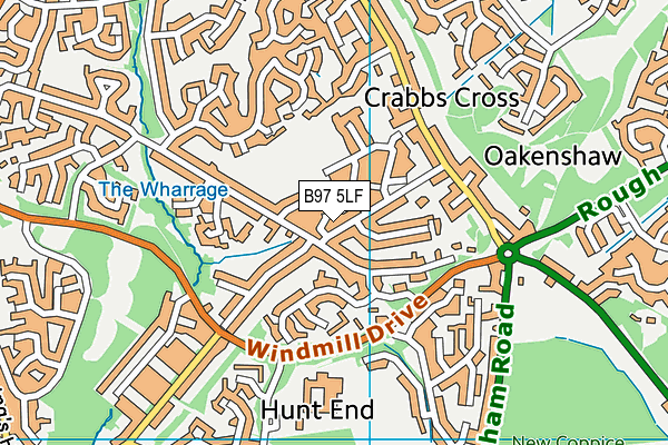 B97 5LF map - OS VectorMap District (Ordnance Survey)