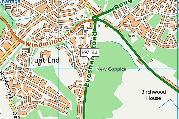 B97 5LJ map - OS VectorMap District (Ordnance Survey)