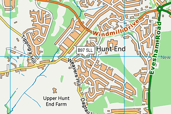 B97 5LL map - OS VectorMap District (Ordnance Survey)