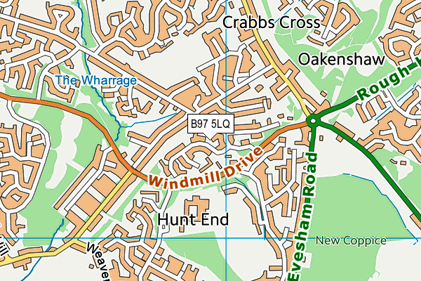 B97 5LQ map - OS VectorMap District (Ordnance Survey)