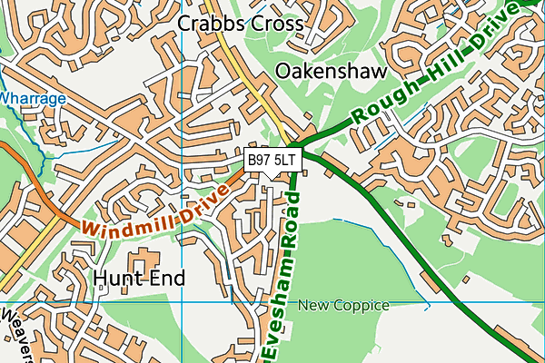 B97 5LT map - OS VectorMap District (Ordnance Survey)