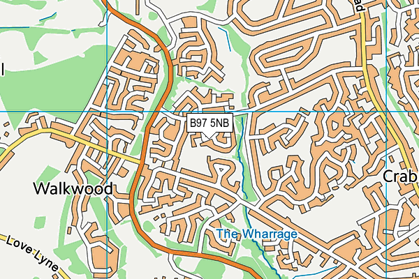 B97 5NB map - OS VectorMap District (Ordnance Survey)