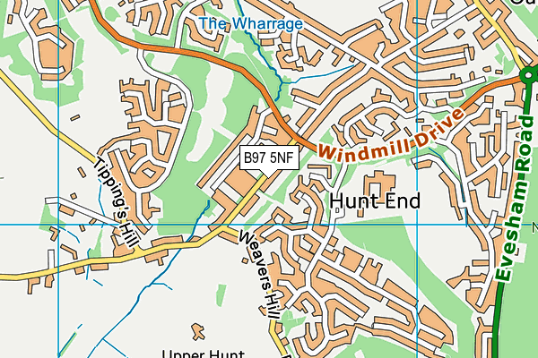 B97 5NF map - OS VectorMap District (Ordnance Survey)