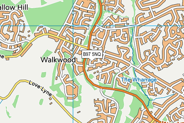 B97 5NQ map - OS VectorMap District (Ordnance Survey)