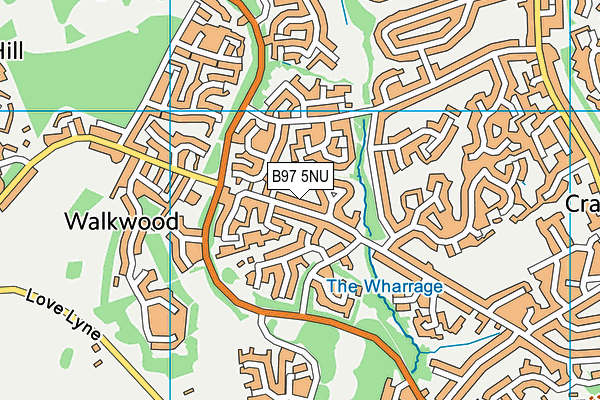 B97 5NU map - OS VectorMap District (Ordnance Survey)