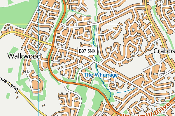 B97 5NX map - OS VectorMap District (Ordnance Survey)