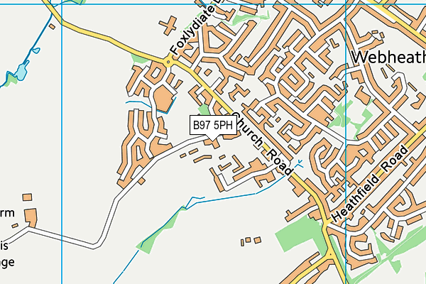 B97 5PH map - OS VectorMap District (Ordnance Survey)