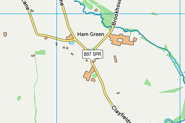 B97 5PR map - OS VectorMap District (Ordnance Survey)