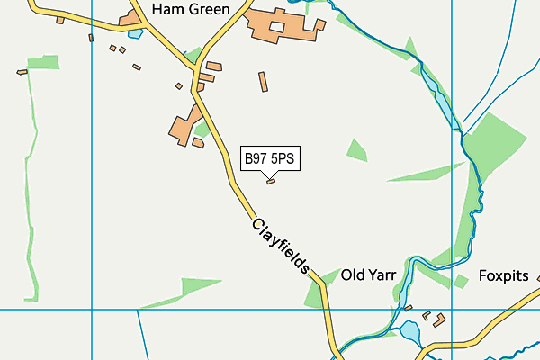 B97 5PS map - OS VectorMap District (Ordnance Survey)