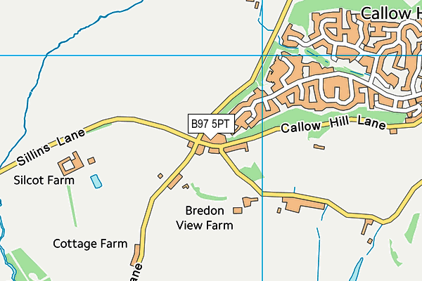 B97 5PT map - OS VectorMap District (Ordnance Survey)