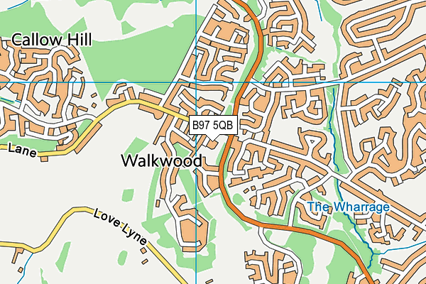 B97 5QB map - OS VectorMap District (Ordnance Survey)