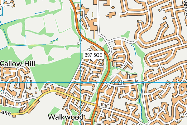 B97 5QE map - OS VectorMap District (Ordnance Survey)