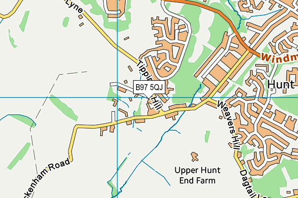 B97 5QJ map - OS VectorMap District (Ordnance Survey)