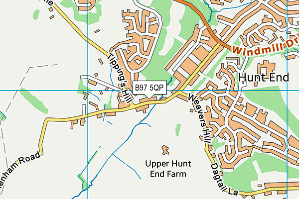 B97 5QP map - OS VectorMap District (Ordnance Survey)