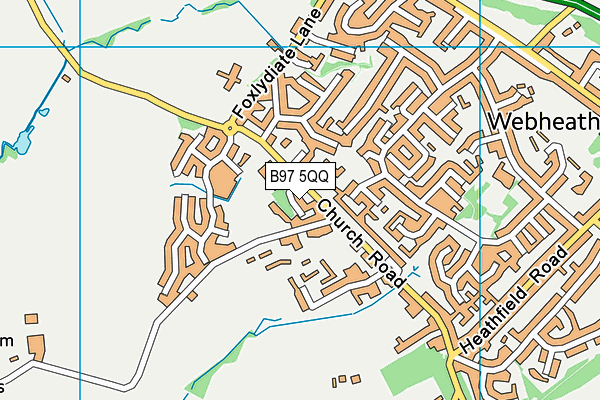 B97 5QQ map - OS VectorMap District (Ordnance Survey)