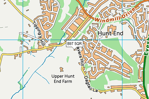 B97 5QR map - OS VectorMap District (Ordnance Survey)