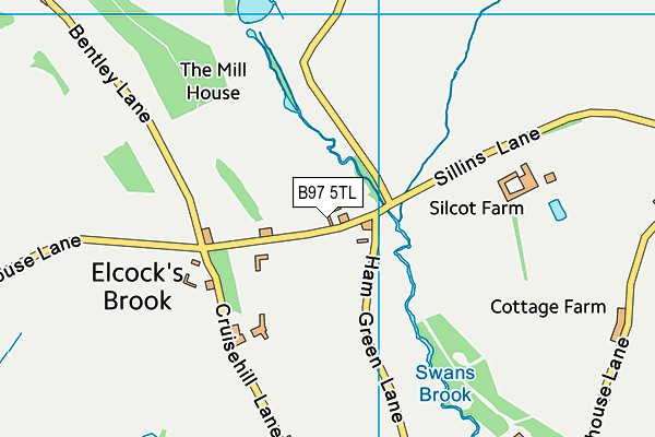 B97 5TL map - OS VectorMap District (Ordnance Survey)