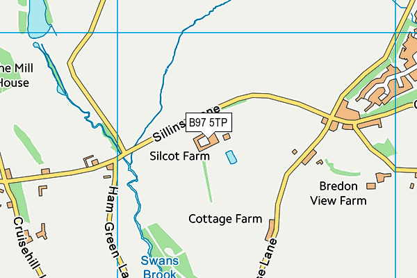 B97 5TP map - OS VectorMap District (Ordnance Survey)