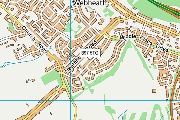 B97 5TQ map - OS VectorMap District (Ordnance Survey)