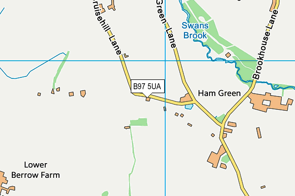 B97 5UA map - OS VectorMap District (Ordnance Survey)