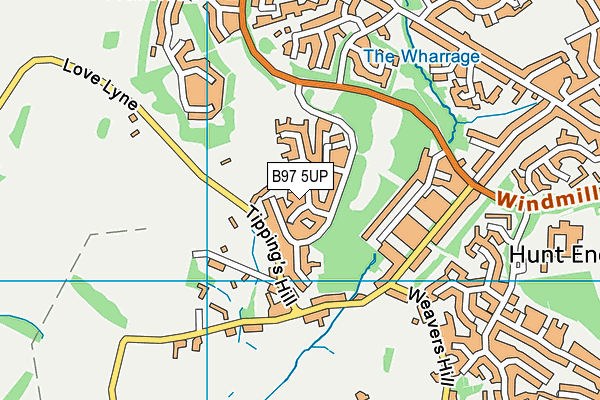 B97 5UP map - OS VectorMap District (Ordnance Survey)