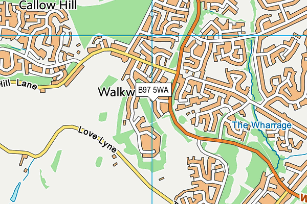 B97 5WA map - OS VectorMap District (Ordnance Survey)