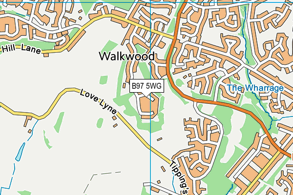 B97 5WG map - OS VectorMap District (Ordnance Survey)