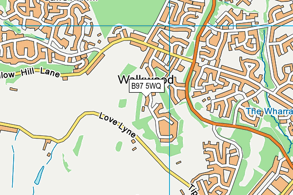 B97 5WQ map - OS VectorMap District (Ordnance Survey)