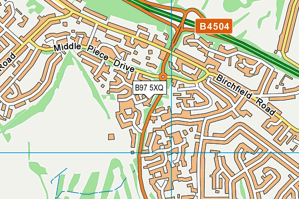 B97 5XQ map - OS VectorMap District (Ordnance Survey)