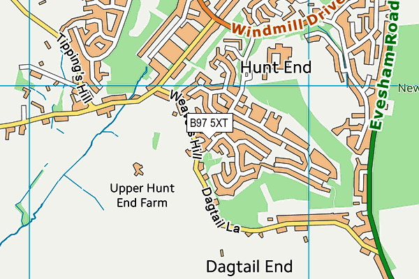 B97 5XT map - OS VectorMap District (Ordnance Survey)