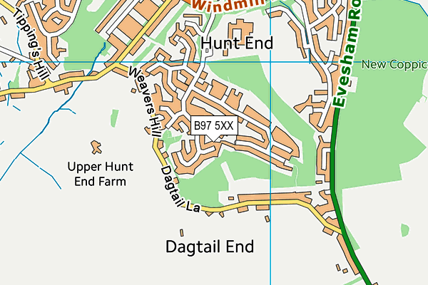 B97 5XX map - OS VectorMap District (Ordnance Survey)