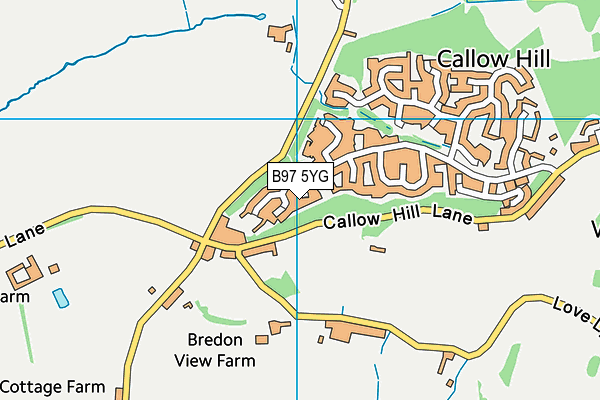 B97 5YG map - OS VectorMap District (Ordnance Survey)